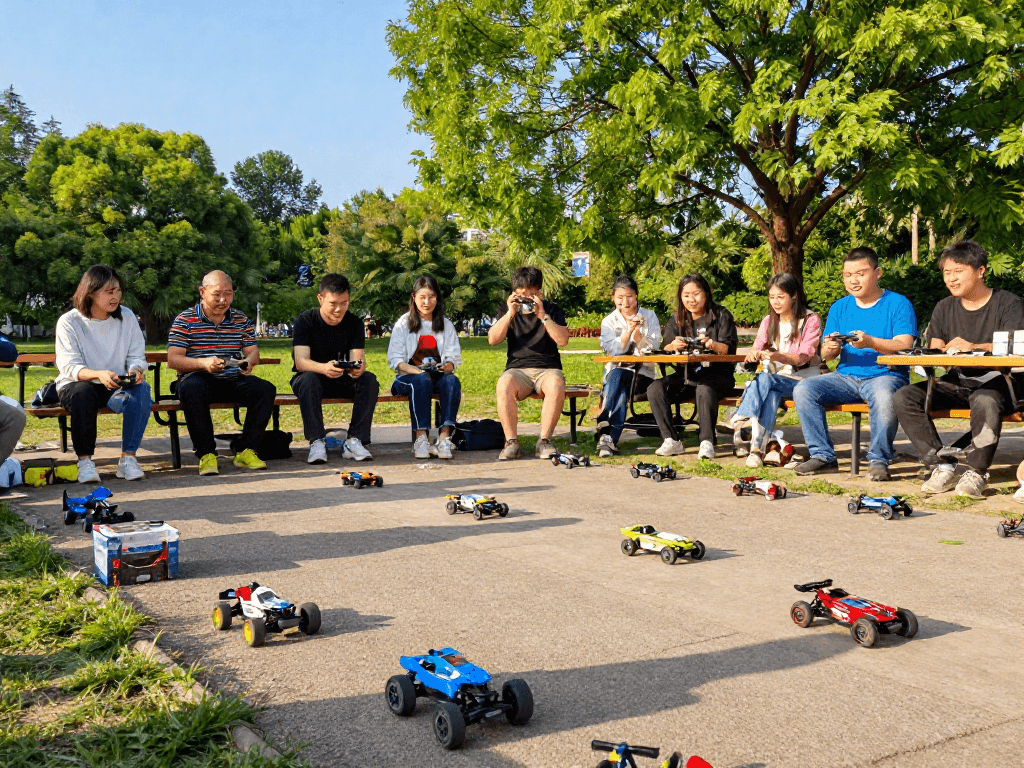 Enjoying precision control with ROKOK88 remote toys in an outdoor park.
